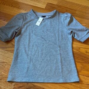 Ann Taylor Sparkle/Gray Short Sleeve